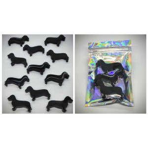 Szappan - Mini fekete Tacskó kutya - aktív szenes ápoló szappan - 3db/csomag