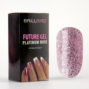 Brillbird - Future Gel - Platinum Rose /Polygel Akril Zselé/ - 30gr