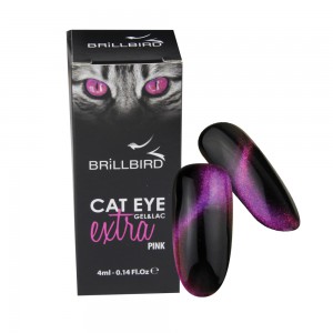 Brillbird - Cat Eye - EXTRA GÉL LAKK - Macskaszem effekt Gel&Lac - PINK - 4ml