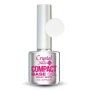 Crystal Nails - COMPACT BASE GEL MILKY WHITE - 8ML 