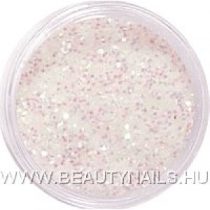 Csillámpor - Fehér - rózsaszín opál