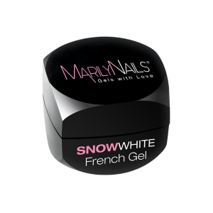 Marilynails - FRENCH GEL - SNOWWHITE - Hófehér - közepes sűrűségű építő zselé - 40ml