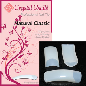 Crystal Nails - Natural Classic - Natur Tip Box - 100db-os