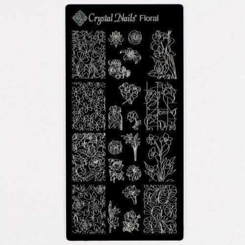Crystal Nails - KÖRÖMNYOMDA SABLON - FLORAL