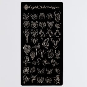 Crystal Nails - KÖRÖMNYOMDA SABLON - POLYGONS