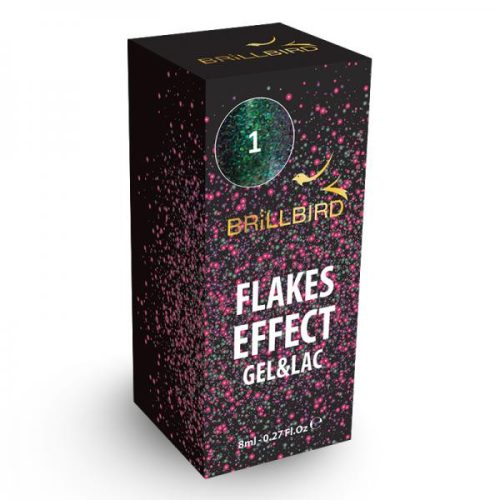 Brillbird - FLAKES EFFECT GEL&LAC - 8ML - 1