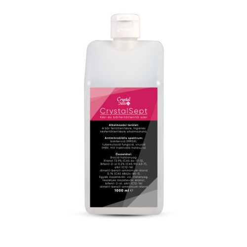 Crystal Nails - CRYSTALSEPT KÉZ- ÉS BŐRFERTŐTLENÍTŐ UTÁNTÖLTŐ - KUPAKOS - 1000ml