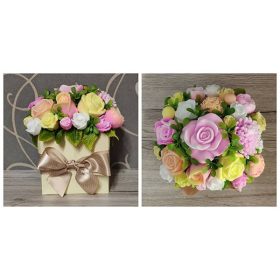 Szappanvirág - nagy csokor - barack 2.