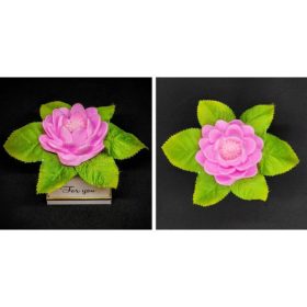   Szappanvirág  csokor - kicsi - rózsaszín lótusz - dobozban