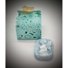   Szappan - világoskék angyalkás szappan Dove illatban - kék díszdobozban