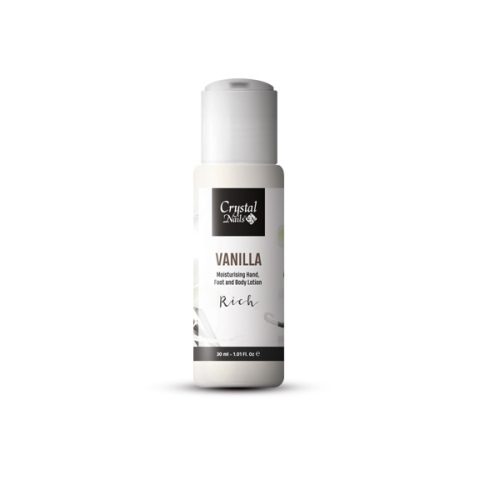Crystal Nails - MOISTURISING HAND - FOOT AND BODY LOTION - VANILLA LOTION - RICH - 30ML