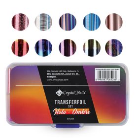 Crystal Nails - TRANSZFERFÓLIA SZETT - HOLO-OMBRE  Crystal Nails - TRANSZFERFÓLIA SZETT - HOLO-OMBRE