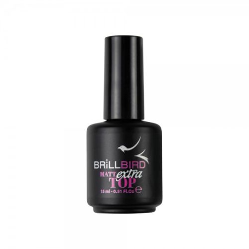 BRILLBIRD - MATT EXTRA TOP - FIXÁLÁSMENTES UNIVERZÁLIS MATT FEDŐZSELÉ - 15ML