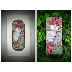   Szappan - Lány - farkassal - kecsketejes szappan - fehér díszdobozban