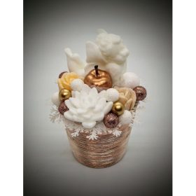 Szappanvirág angyalka - rosegold színű kis kaspóban 3.