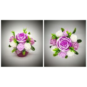   Szappanvirág  csokor - fukszia rózsa csokor - kis fukszia kaspóban 1.