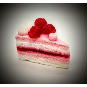 Szappan - Málnás - habcsókos nagy torta szelet