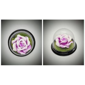 Szappan - fehér- lilás rózsa - búrában1