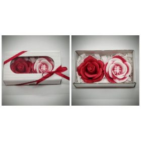 Szappan - piros rózsák - díszdobozban