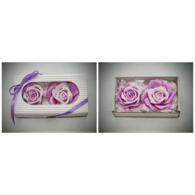 Szappan - lila rózsák - díszdobozban - 1.