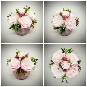 Szappanvirág  csokor - rózsaszín szappanvirág csokor - 9