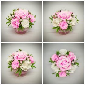   Szappanvirág  csokor - Rózsaszín szappanvirág csokor - rózsaszín kis kaspóban - 3.