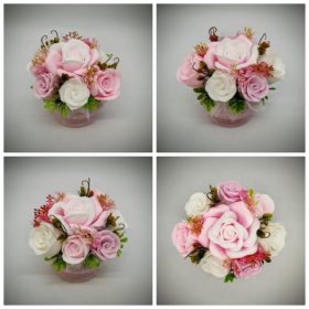   Szappanvirág  csokor - Rózsaszín szappanvirág csokor - rózsaszín kis kaspóban - 2.