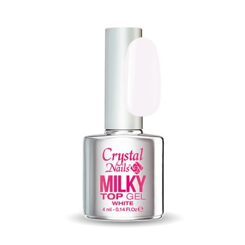 Crystal Nails - MILKY TOP GEL - WHITE - 4ML
