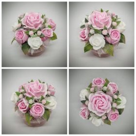   Szappanvirág csokor - kis rózsaszín-szappanvirág csokor - rózsaszín kis kaspóban - 2.