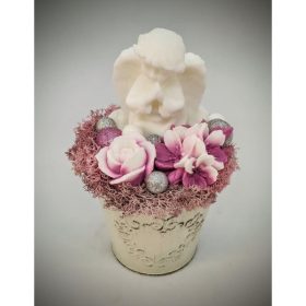   Szappanvirág - imádkozó angyalka - közepes fém kaspóban - 1.