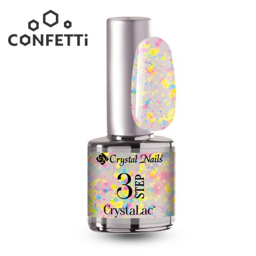 Crystal Nails - 3 STEP CRYSTALAC - Confetti kollekció - 3SC1 - 4ML
