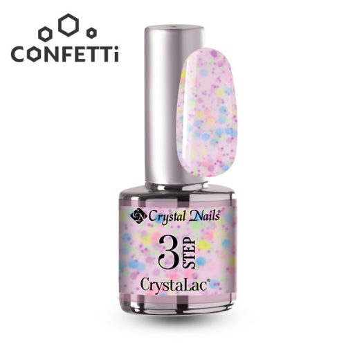 Crystal Nails - 3 STEP CRYSTALAC - Confetti kollekció - 3SC3 - 4ML