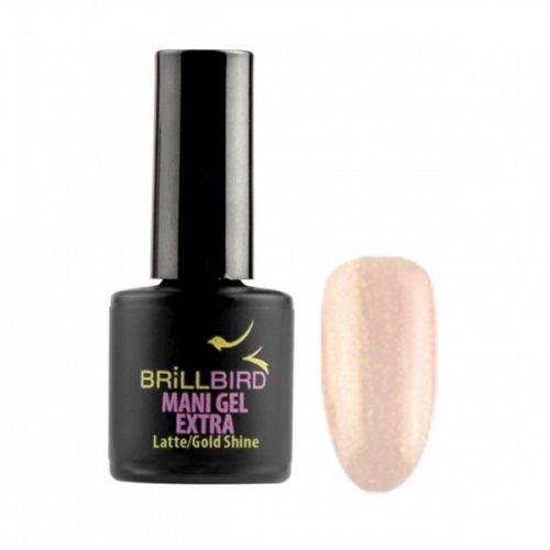 Brillbird - MANI GEL EXTRA - LATTE - GOLD SHINE - 8 ML