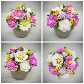   Szappanvirág csokor - tavaszi vegyes - szappanvirág csokor - pezsgő kaspóban - 3.