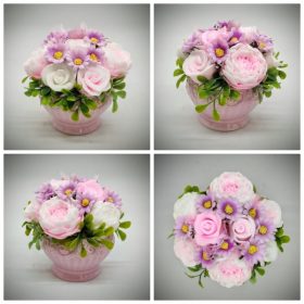   Szappanvirág csokor - Rózsaszín szappanvirág csokor - rózsaszín kis kaspóban - 1.