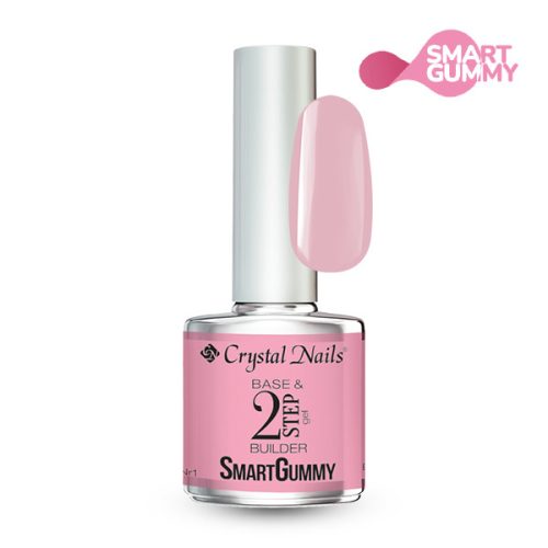 Crystal Nails - 2S - SMARTGUMMY RUBBER BASE GEL - NR1 - BABY PINK - 8ML