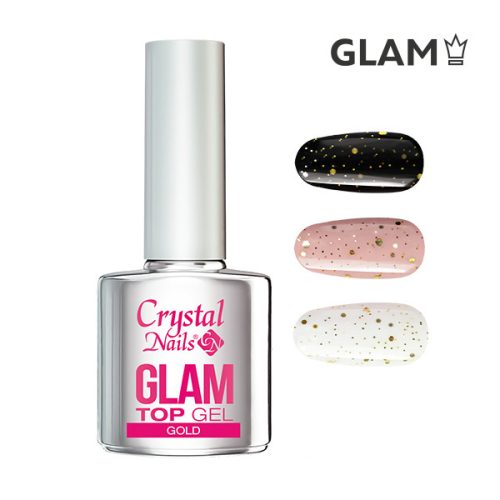 Crystal Nails - GLAM TOP GEL - GOLD - 4ML 