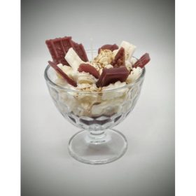   Szójaviasz poharas gyertya - csokis keksz - narancsos csokis illattal - fagylaltos kehelyben - 3.