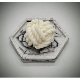   Szójaviasz forma gyertya - csomó gombolyag - kókusz illattal - 1.