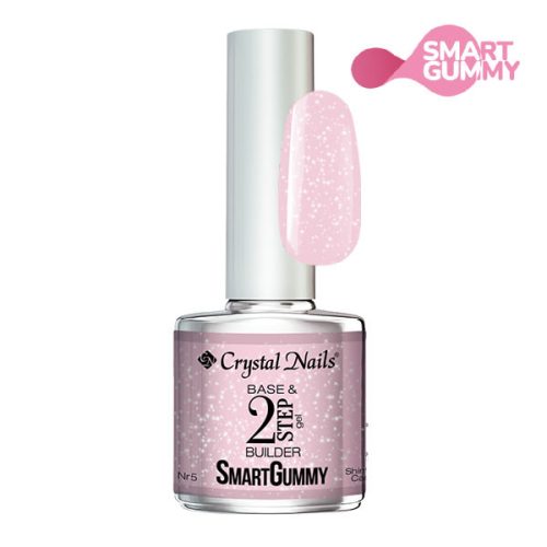 Crystal Nails - 2S - SMARTGUMMY RUBBER BASE GEL - NR5 - SHIMMER CANDY - 8ML