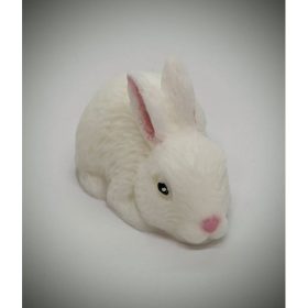 Szappan - Fekvő fehér nyuszi - szappan