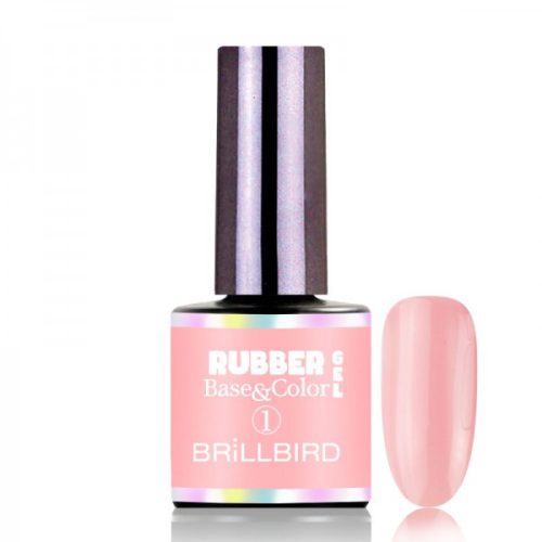 BRILLBIRD - RUBBER BASE MANI GEL - 1 - PINK - 8ML