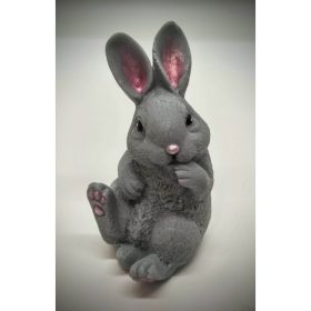   Szappan - Szürke nagy nyuszi szappan - organza szatyorban - 1.