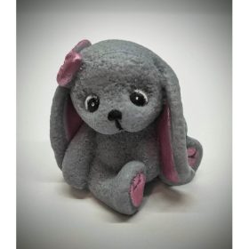   Szappan - Szürke lógófülü nyuszilány szappan - organza szatyorban - 2. 