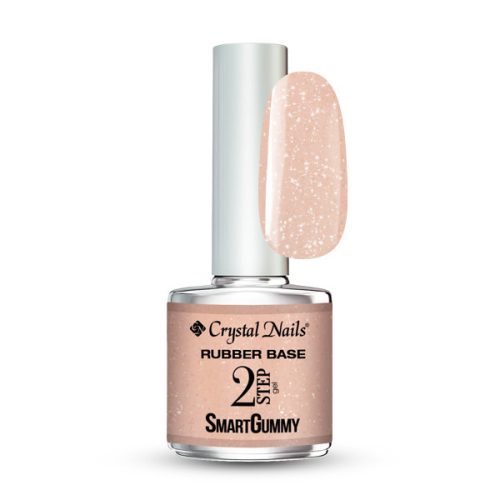 Crystal Nails - 2S - SMARTGUMMY RUBBER BASE GEL - NR8 - SHIMMER PEACH - 8ML 