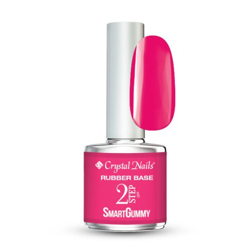 Crystal Nails - 2S - SMARTGUMMY RUBBER BASE GEL - NR19 - ELECTRIC PINK - 8ML 