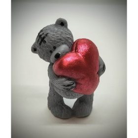 Szappan - Maci piros szívvel - organza szatyorban - 3.