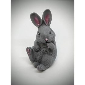   Szappan - Szürke nagy nyuszi szappan - organza szatyorban - 3.