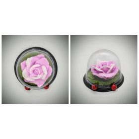   Szappan - Rózsaszín szappan rózsa - műanyag búrában - 1.