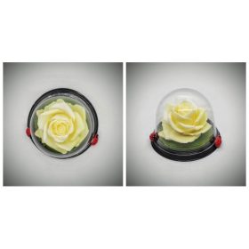 Szappan - Sárga szappan rózsa - műanyag búrában - 3.